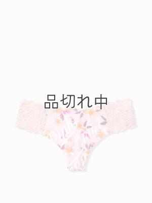 画像1: 【Victoria's Secret PINK/ヴィクトリアシークレットピンク】ショーツ Thong (XS)：ローズフローラルロゴ