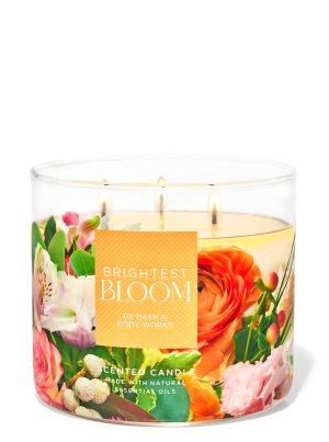 画像1: 【Bath&BodyWorks】3-wickキャンドル（14.5oz）：ブライテストブルーム