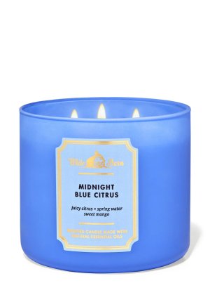 画像1: 【Bath&BodyWorks】3-wickキャンドル（14.5oz）：ミッドナイトブルーシトラス