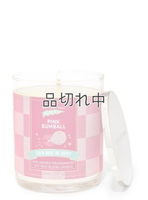 画像1: 【Bath&BodyWorks】シグネチャー1-wickキャンドル（8oz）：ピンクガムボール