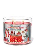 【Bath&BodyWorks】3-wickキャンドル（14.5oz）：スノーウィーピーチベリー