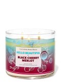 【Bath&BodyWorks】3-wickキャンドル（14.5oz）：ハロービューティフル＆ブラックチェリーメルロー