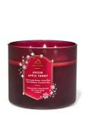 【Bath&BodyWorks】3-wickキャンドル（14.5oz）：スパイスアップルトディー