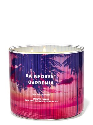 画像1: 【Bath&BodyWorks】3-wickキャンドル（14.5oz）：レインフォレストガーデニア