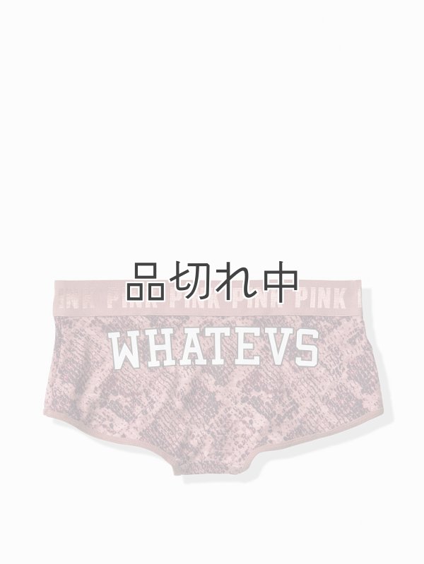 画像2: 【Victoria's Secret PINK/ヴィクトリアシークレットピンク】Logo Boy Short ショーツ(XS)：ココアパウダースネークプリント