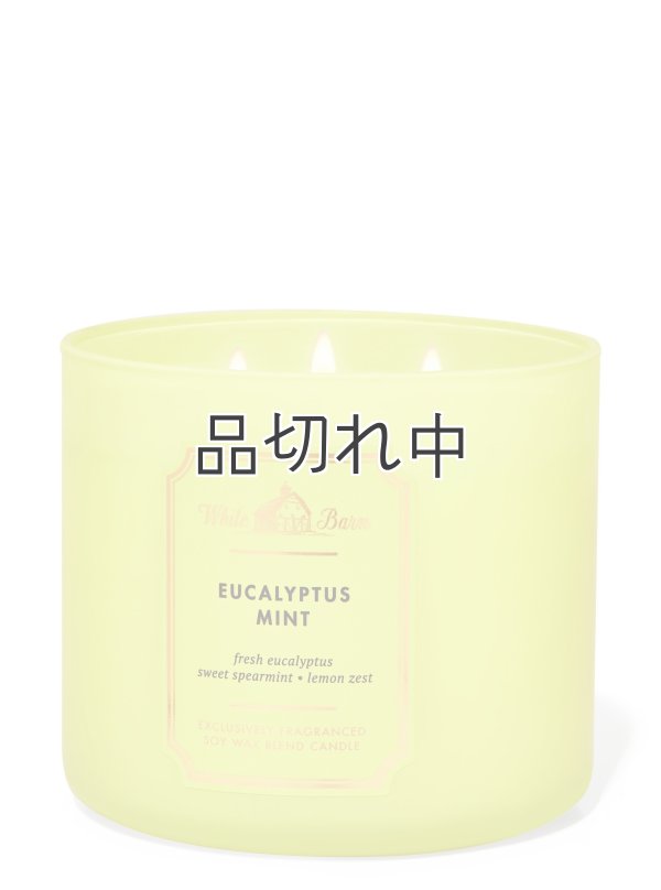 画像1: 【Bath&BodyWorks】3-wickキャンドル（14.5oz）：ユーカリミント