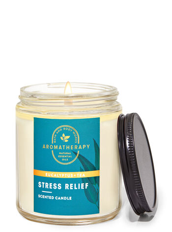 Bath&BodyWorks】1-wickキャンドル（7oz）：Stress Relief-ユーカリ