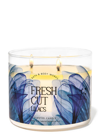 画像1: 【Bath&BodyWorks】3-wickキャンドル（14.5oz）：フレッシュカットライラック