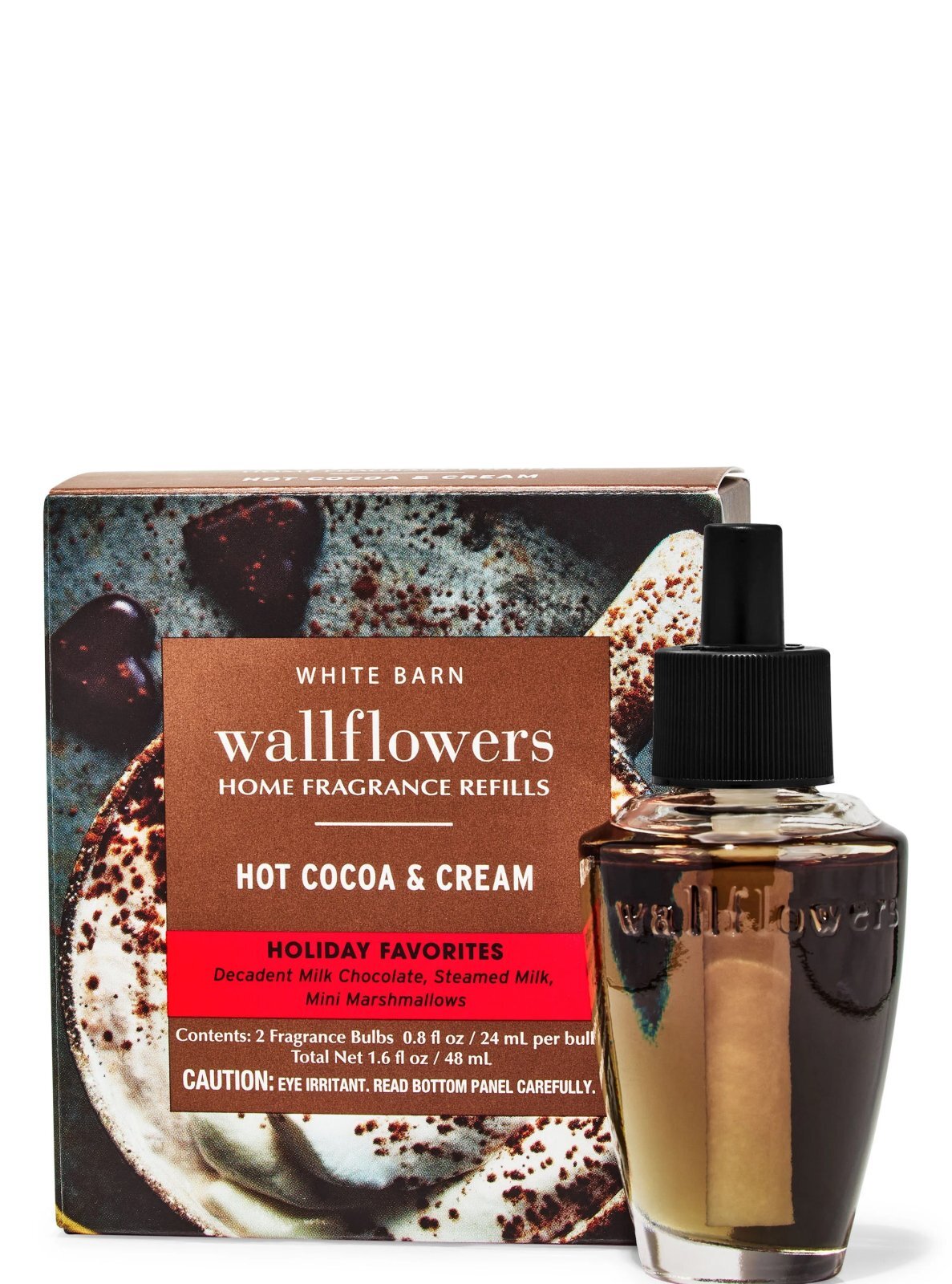 画像1: 【Bath&BodyWorks】Wallflowers詰替リフィル(2個入り)：ホットココア＆クリーム