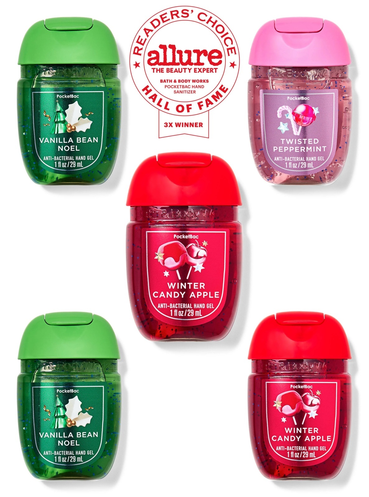 画像2: 【Bath&BodyWorks】セットでお得☆ミニ抗菌ハンドジェル5個セット：Holiday Traditions(ホリデートラディション)